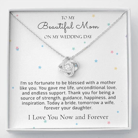 You Gave Me Life - Mother Of The Bride Gift From Daughter - Mom Wedding Gift from Bride on Wedding Day - Necklace Wedding Gift for Mom - stars - 1178895310
