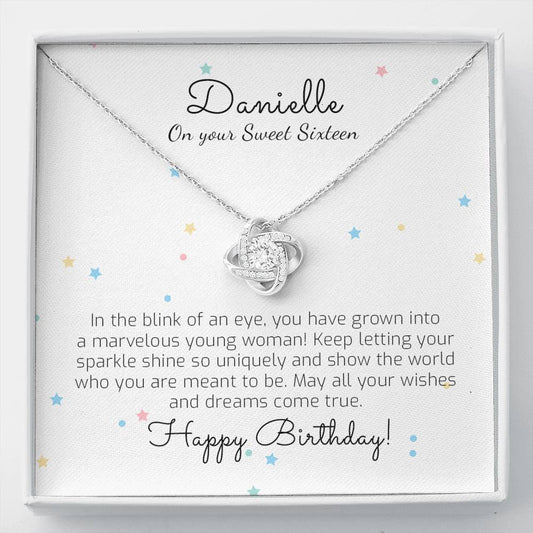Sweet 16 Gift Necklace - Sweet Sixteen, 16th Birthday - Gift for Daughter, Granddaughter, Niece, Goddaughter, Friend, Stepdaughter, Sister