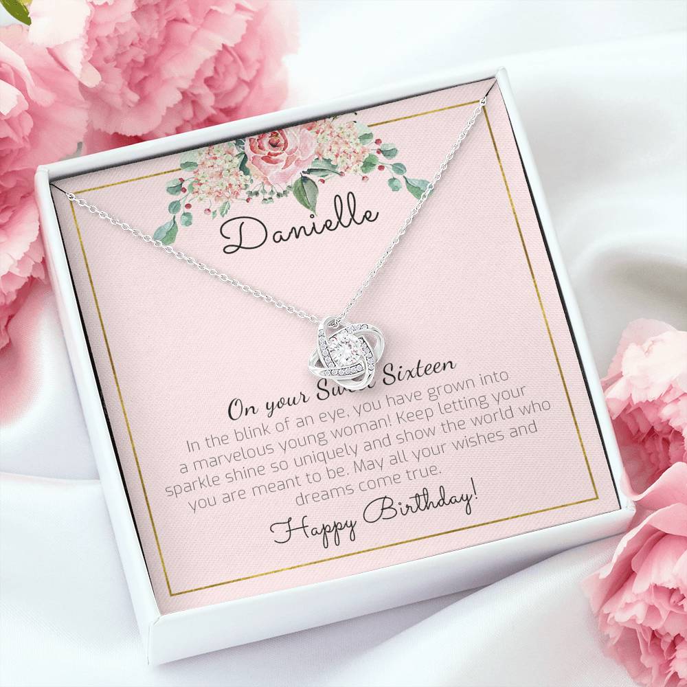 Sweet 16 Gift Necklace - Sweet Sixteen, 16th Birthday - Gift for Daughter, Granddaughter, Niece, Goddaughter, Friend, Stepdaughter, Sister - 1075824559