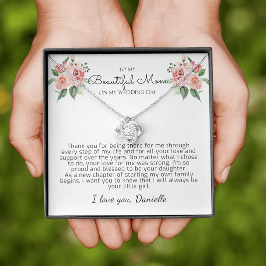 Mother Of The Bride Gift From Daughter - Personalized Gift For Mom On My Wedding Day - Wedding Jewelry, Mom Of Bride Necklace From Bride - 1258485457