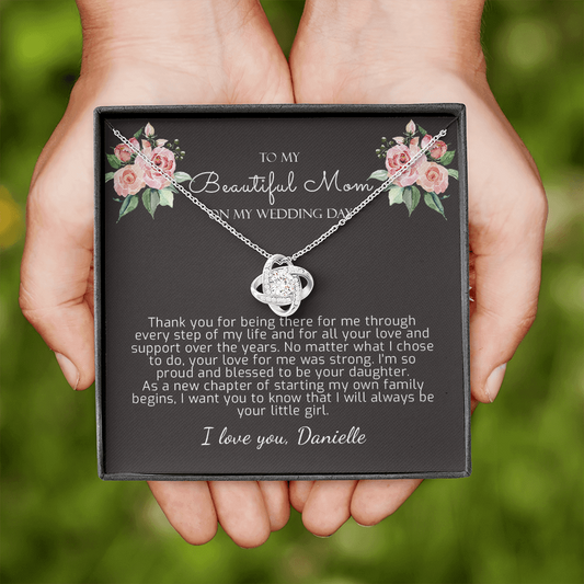 Mother Of The Bride Gift From Daughter - Personalized Gift For Mom On My Wedding Day - Wedding Jewelry, Mom Of Bride Necklace From Bride - 1258484775