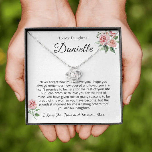 Personalized Daughter Gift from Mom - Proud You Are My Daughter - To My Daughter Gift, Necklace & Message Card - Gift For Daughter from Mom - 1290505398
