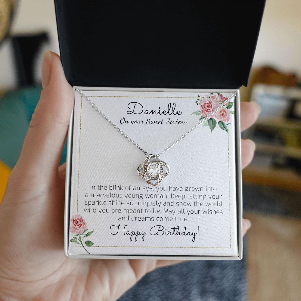 Personalized Sweet 16 Gift For Her, Sweet 16 Necklace - Sweet Sixteen 16th Birthday Gift for Daughter, Granddaughter, Sweet 16 Birthday Gift - 1194031057