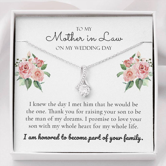 Mother of the Groom Gift from Bride - Necklace Gift for Mother of The Groom - Bride to Mother in Law Gift, Mother of the Groom Bracelet