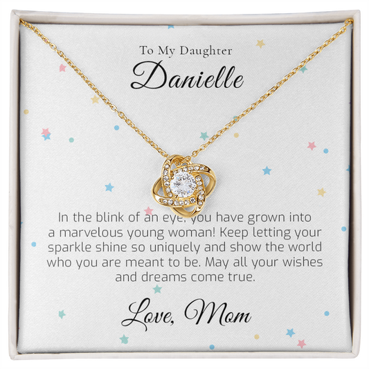 Personalized Daughter Gift From Mom - Necklace Gift For Daughter From Mom - To My Daughter Gift From Mom Dad, Birthday Gift, Christmas Gift - 1260106154