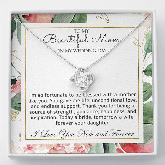 You Gave Me Life - Mom Wedding Gift from Bride on Wedding Day - Alluring Beauty Necklace