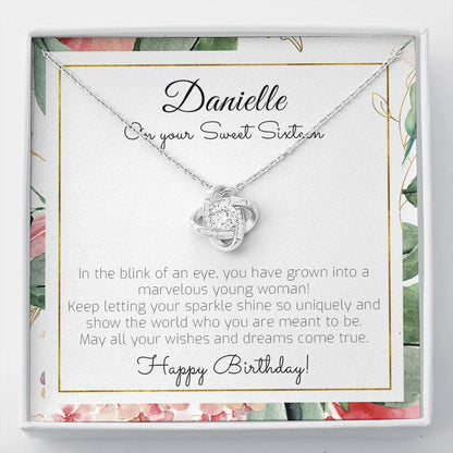 Personalized Sweet 16 Gift Necklace - 16th Birthday, Sweet Sixteen - Gift for Daughter, Granddaughter, Niece, Goddaughter, Stepdaughter - 1061871220