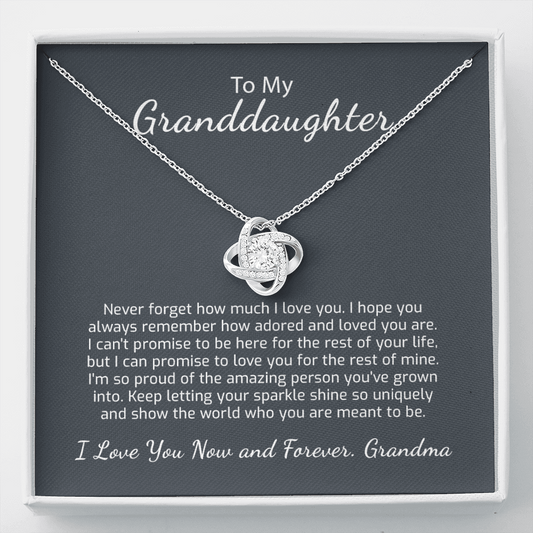 Granddaughter Gift from Grandma - Never Forget How Much I Love You