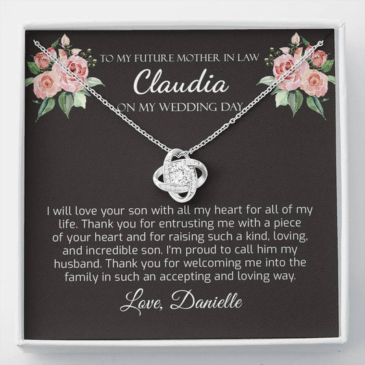 Personalized Mother of The Groom Gift from Bride - Necklace Gift From Bride To Mother of The Groom - Mother in Law Gift on Wedding Day - 1111970491