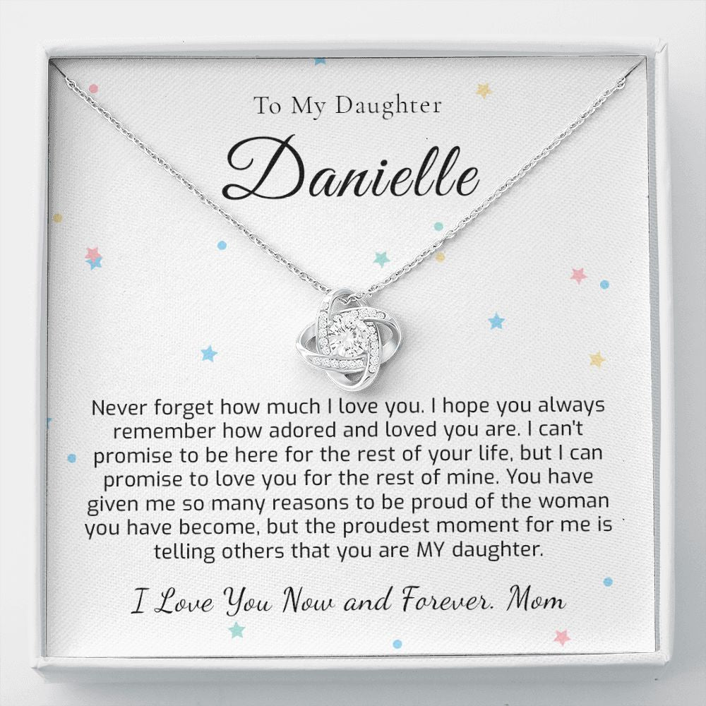Personalized  Daughter Gift from Mom - Proud You Are My Daughter - To My Daughter Gift, Necklace & Message Card - Gift For Daughter from Mom - 1304525535