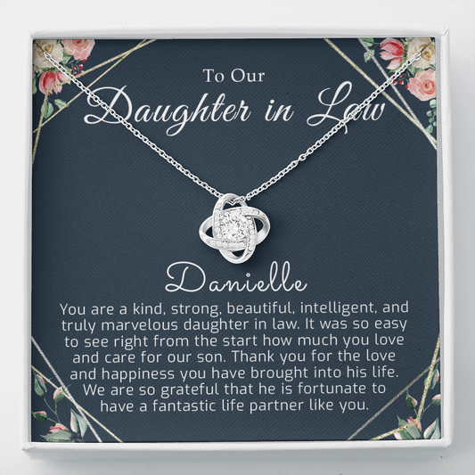 To Our Daughter-In-Law Gift From Mother & Father In Law - Daughter In Law Christmas/Wedding Gift For Bride - Personalized Gift, Necklace - 1112049444