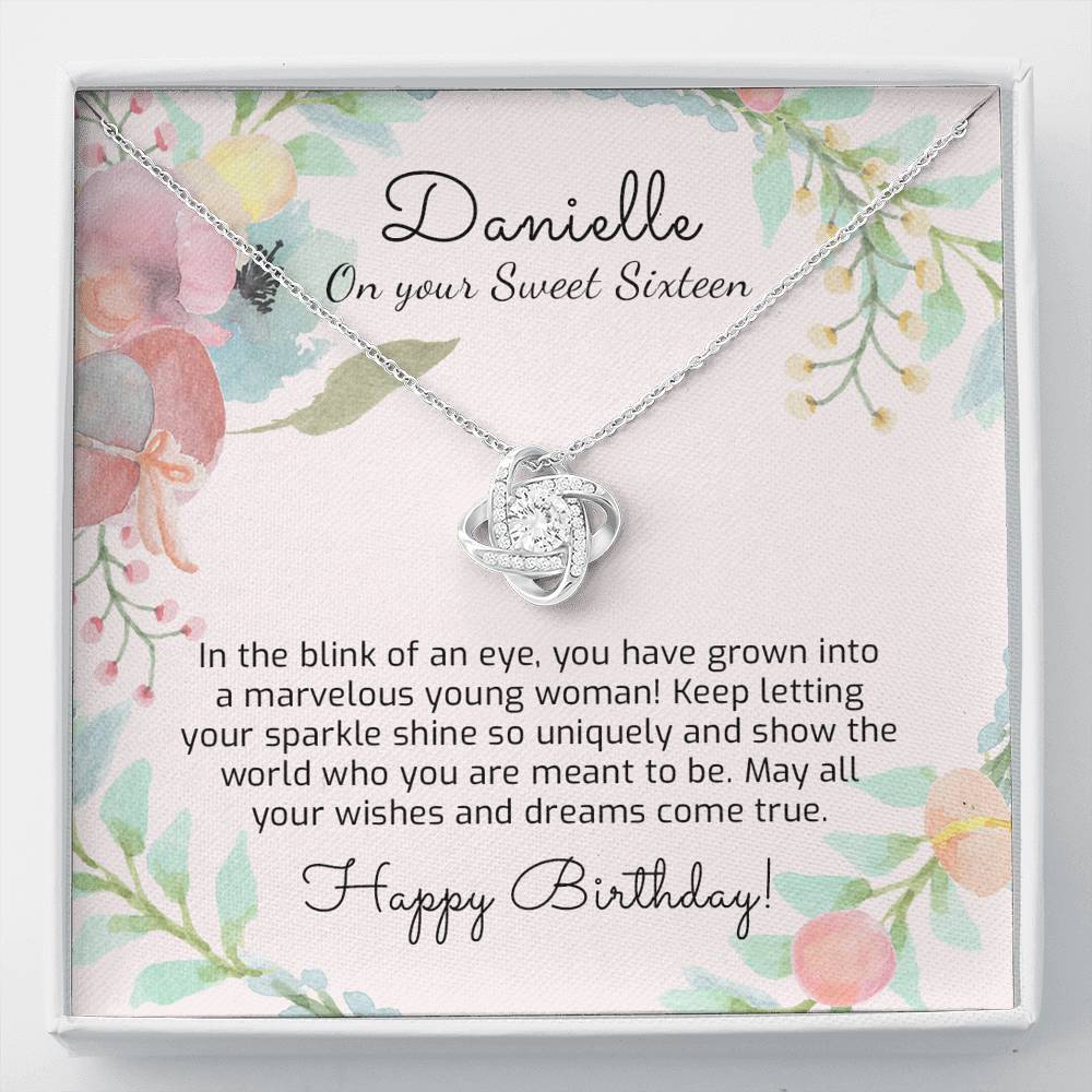 Sweet 16 Gift Necklace - Sweet Sixteen, 16th Birthday - Gift for Daughter, Granddaughter, Niece, Goddaughter, Friend, Stepdaughter, Sister - 1075823637