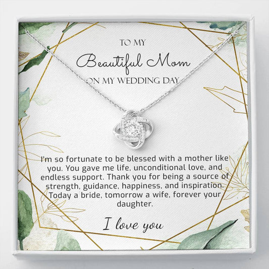 You Gave Me Life - Mother Of The Bride Gift From Daughter - Mom Wedding Gift from Bride on Wedding Day - Necklace Wedding Gift for Mother