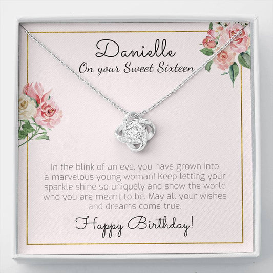 Sweet 16 Gift Necklace - Sweet Sixteen, 16th Birthday - Gift for Daughter, Granddaughter, Niece, Goddaughter, Friend, Stepdaughter, Sister