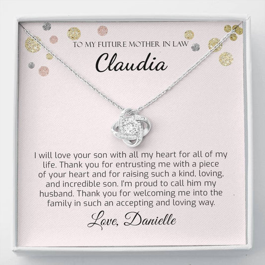 Personalized Mother of The Groom Gift from Bride - Necklace Gift From Bride To Mother of The Groom - Mother in Law Gift on Wedding Rehearsal - 1098037008