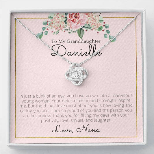 Personalized Granddaughter Gift From Grandma - You've Grown To a Marvelous Woman - Love Knot Necklace