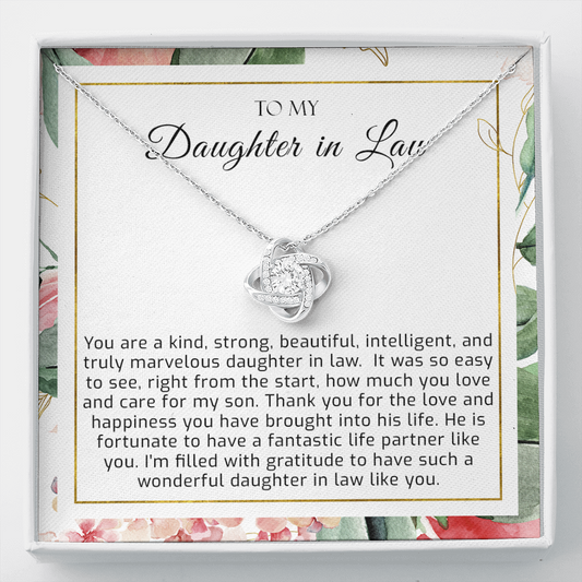 To My Daughter-In-Law Gift From Mother In Law - Future Daughter In Law Rehearsal/Wedding Gift For Bride - Christmas Gift - Love Necklace - 1112050712