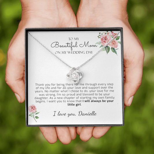 Mother Of The Bride Gift From Daughter - Personalized Gift For Mom On My Wedding Day - Wedding Jewelry, Mom Of Bride Necklace From Bride - 1244484870