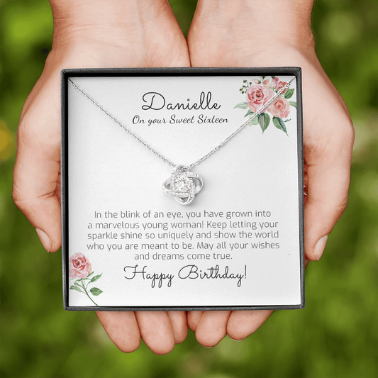 Personalized Sweet 16 Gift For Her, Sweet 16 Jewelry - Sweet Sixteen 16th Birthday Gift for Daughter, Granddaughter, Niece, Stepdaughter - 1180071892