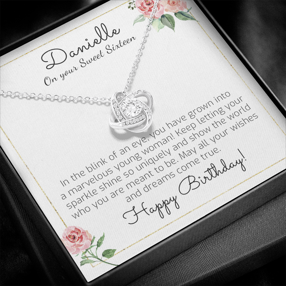 Personalized Sweet 16 Gift For Her, Sweet 16 Necklace - Sweet Sixteen 16th Birthday Gift for Daughter, Granddaughter, Sweet 16 Birthday Gift - 1194031057