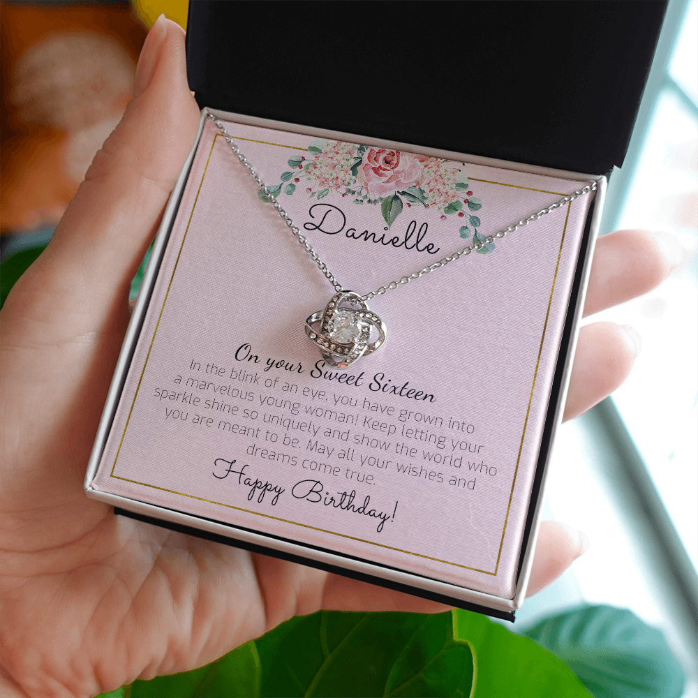 Sweet 16 Gift Necklace - Sweet Sixteen, 16th Birthday - Gift for Daughter, Granddaughter, Niece, Goddaughter, Friend, Stepdaughter, Sister - 1075824559