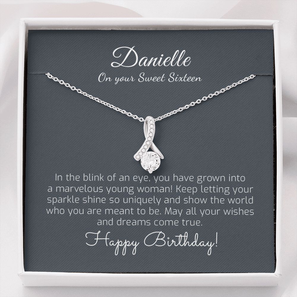 Sweet 16 Gift For Her, Personalized Gift For Sweet Sixteen - Sweet 16 Birthday Gift for Daughter, Granddaughter, Niece 16th Birthday Jewelry