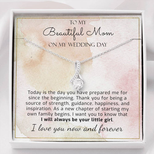 Thank You - Mother Of The Bride Gift From Daughter - Mom Wedding Gift from Bride on Wedding Day - Necklace Wedding Gift for Mom - 1072536511