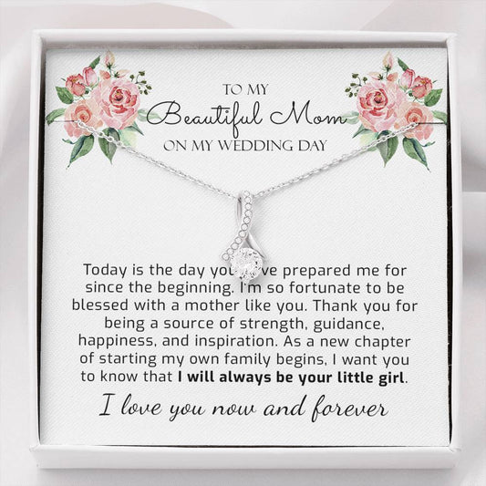 Mother Of The Bride Gift From Daughter - Mom Wedding Gift from Bride on Wedding Day -Necklace Wedding Gift for Mom - Always Your Little Girl - 1075750298