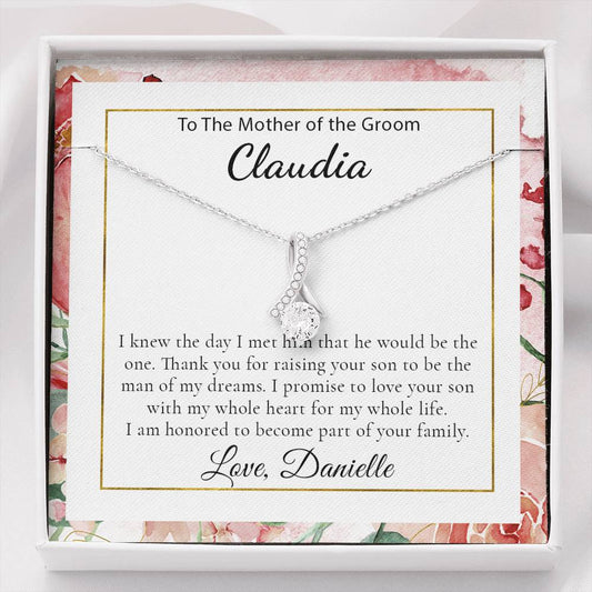 Mother of the Groom Gift from Bride - Necklace Gift for Mother of The Groom - Bride to Mother in Law Gift, Mother of the Groom Bracelet Active v2 Personalized - 1111935279