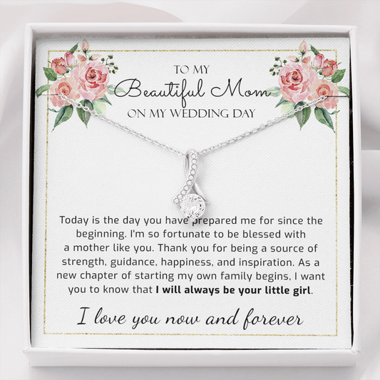 Wedding Gift For Mom - Bride To Mom Gift, Wedding Day Gift From Bride - Necklace To Mom From Bride - Mother of The Bride Gift From Daughter - 1148929655