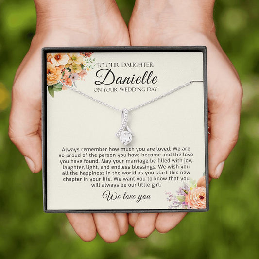 Personalized Wedding Gift for Daughter from Mom and Dad, Bride Gift From Parents, Daughter Gift on Wedding Day, Our Daughter on Your Wedding - 1453502297