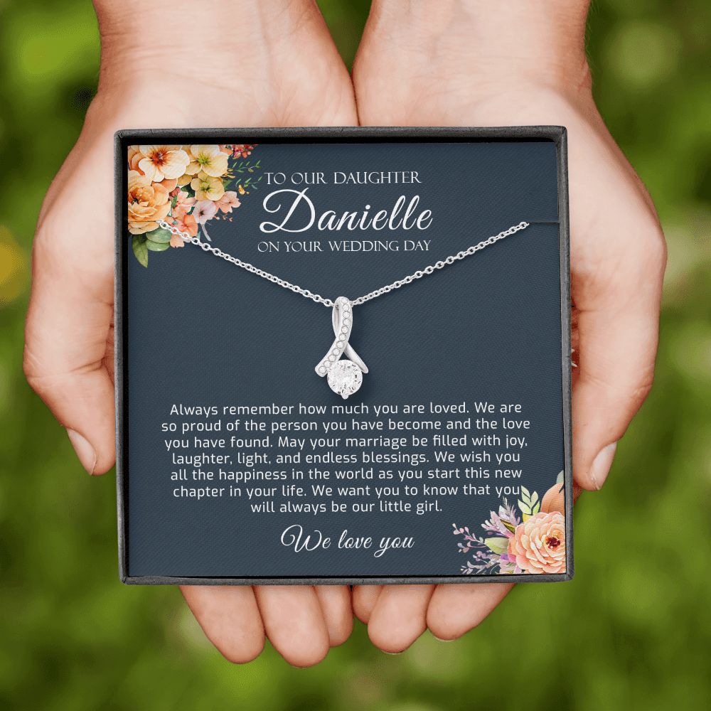 Personalized Wedding Gift for Daughter from Mom and Dad, Bride Gift From Parents, Daughter Gift on Wedding Day, Our Daughter on Your Wedding - 1439295794