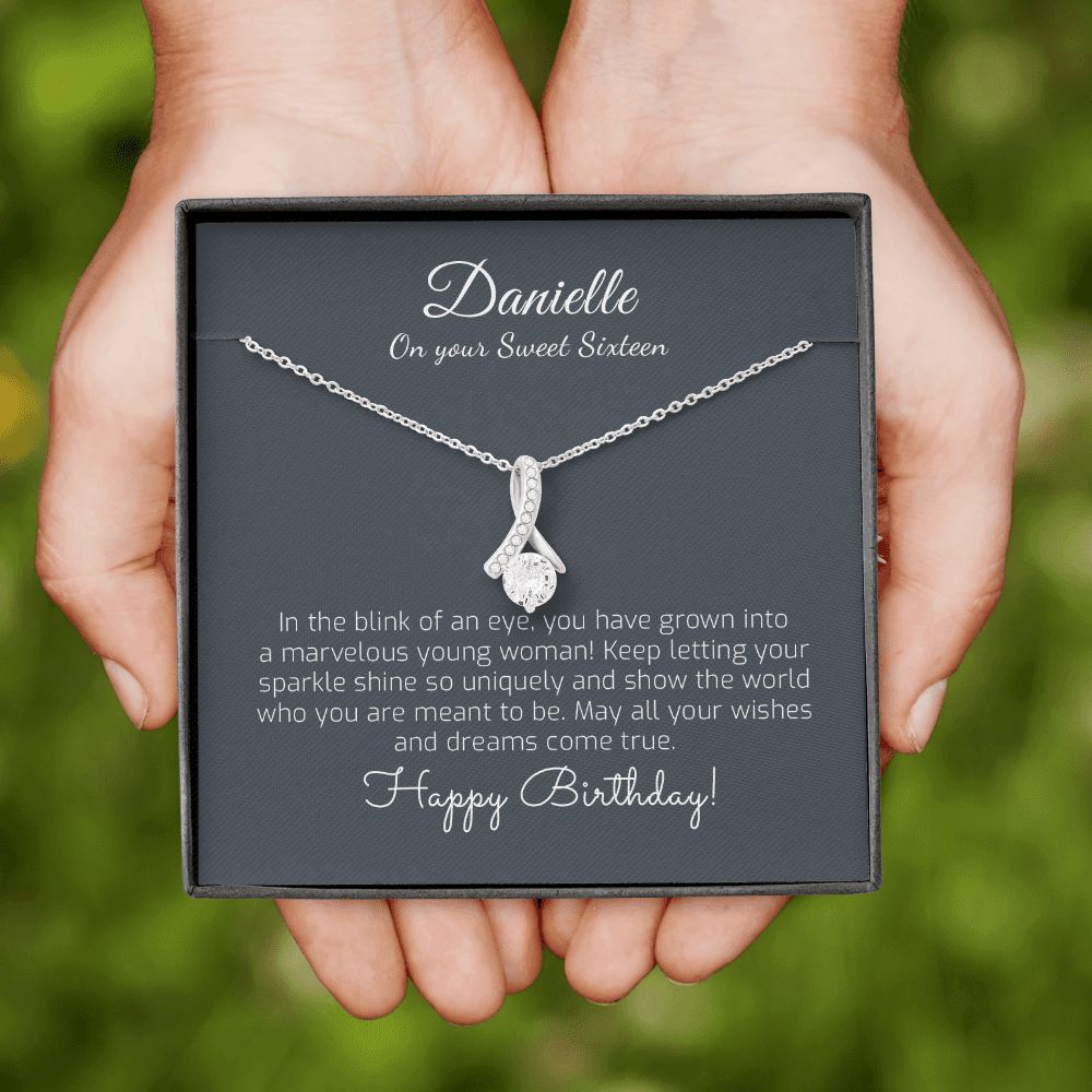 Sweet 16 Gift For Her, Personalized Gift For Sweet Sixteen - Sweet 16 Birthday Gift for Daughter, Granddaughter, Niece 16th Birthday Jewelry