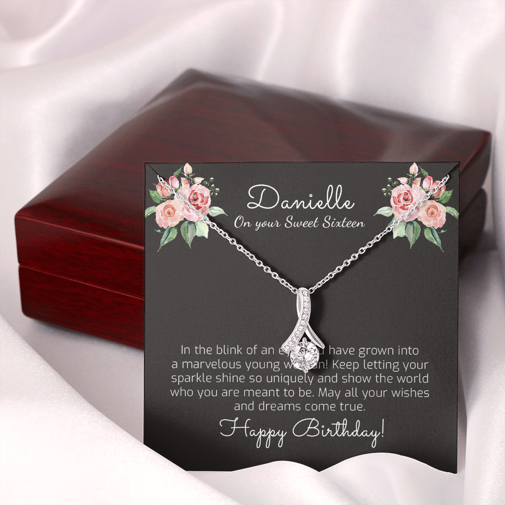 Sweet 16 Gift For Her, Personalized Gift For Sweet Sixteen - Sweet 16 Birthday Gift for Daughter, Granddaughter, Niece 16th Birthday Jewelry - 1195304749
