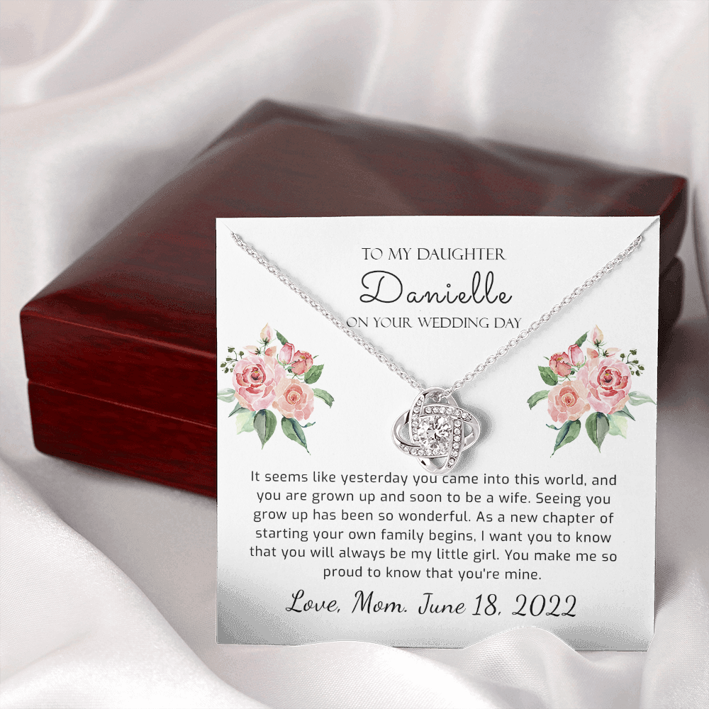 Message Card Jewelry - Personalized Gifts, Mother of the Bride Necklace,  Gift from bride to mom, Wedding gift for mom, Mother of Bride gift, daughter  to mother gift,Jewelry for mother 6606 :