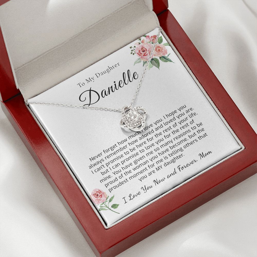 Personalized Daughter Gift from Mom - Proud You Are My Daughter - To My Daughter Gift, Necklace & Message Card - Gift For Daughter from Mom - 1290505398