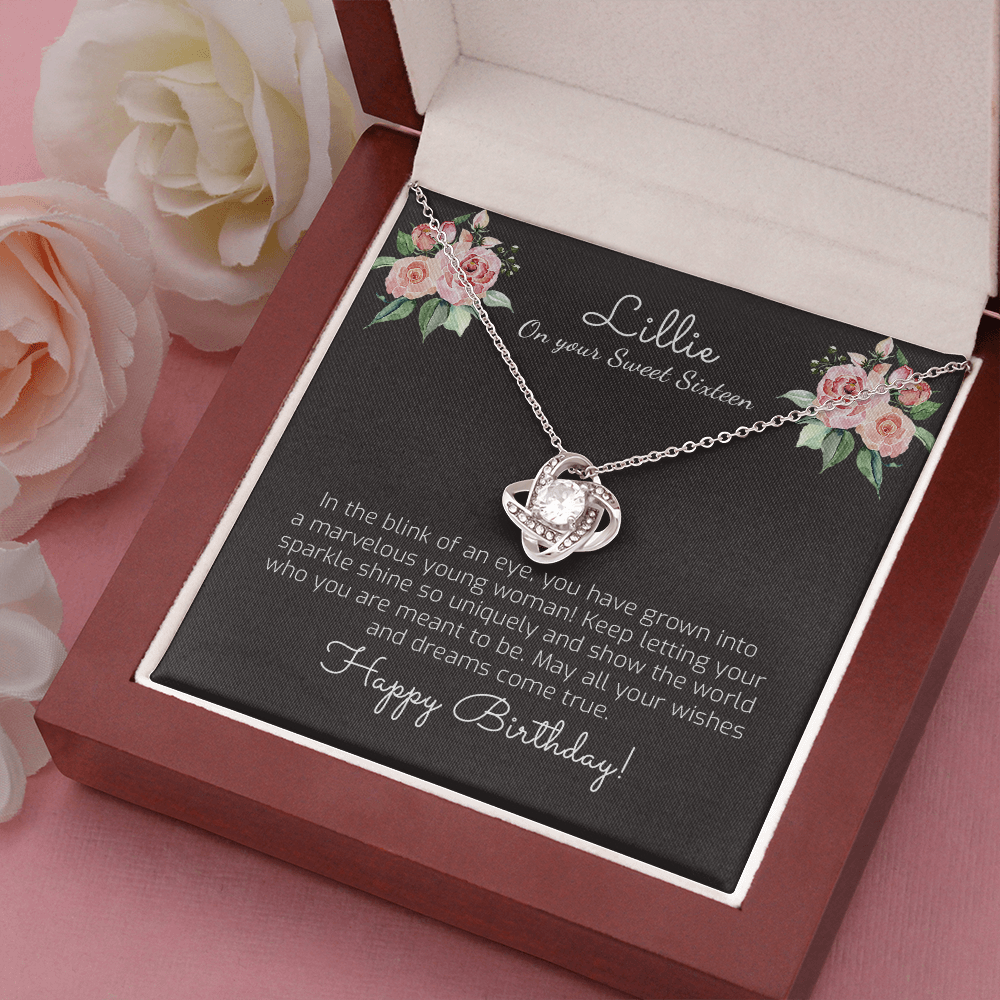 Personalized Sweet 16 Gift For Her, Sweet 16 Necklace - Sweet Sixteen 16th Birthday Gift for Daughter, Granddaughter, Sweet 16 Birthday Gift - 1194029697 - CUSTOM